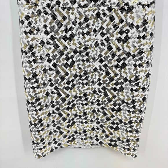 The Limited Sequin Dress 18 Gold Silver Metallic Sparkle Sleeveless Party NEW - Picture 3 of 9